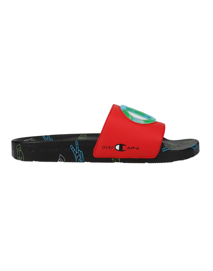 Champion Ipo Badslippers Heren - Rood/Zwart - Belgie 8945KWMDJ